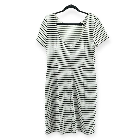 NWT Banana Republic Factory Black and White Striped Dress - Picture 8 of 16